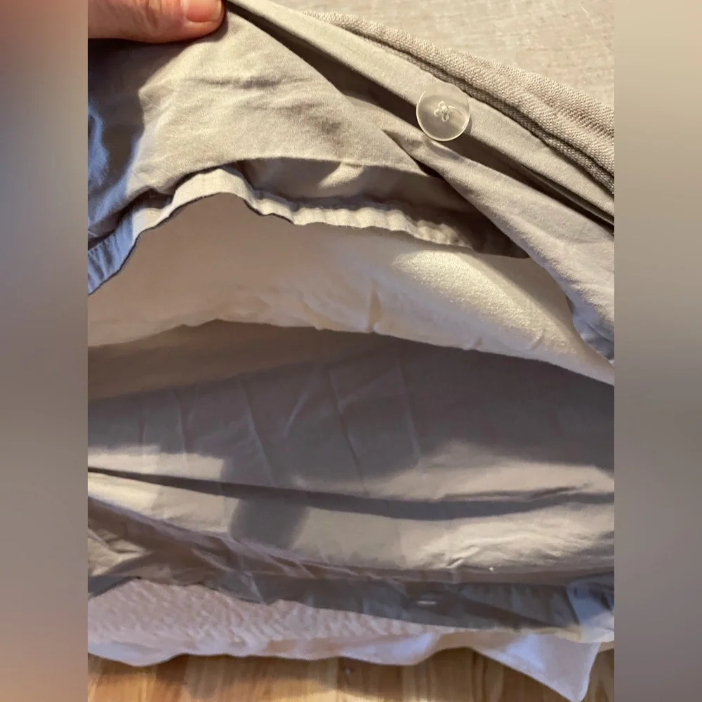 Pottery Barn Neutral Gray Woven Throw